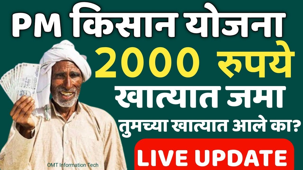 पीएम किसान योजना: शेतकऱ्यांच्या खात्यात आज येणार २००० रुपये, तुमचे पैसे जमा झाले का? असे तपासा